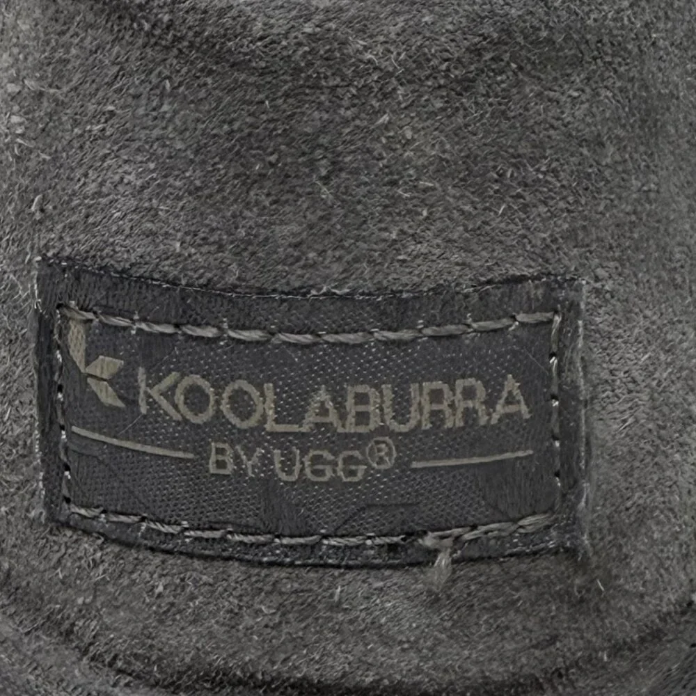 Koolaburra Koola Short By UGG Womens Gray Suede Winter Sheep Fur Boots Boho Sz 5